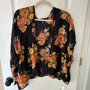 Forever 21 floral cardigan